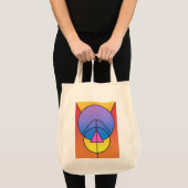 Tote Bag Abstract Geometric Circles Line Colorful (Devant (produit))