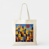 Tote Bag Abstract Geometric Cityscape Colorful Modern Art (Dos)