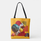 Tote Bag Abstract geometric colorful composition (Dos)