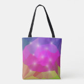 Tote Bag Abstract Geometric Crystal Mosaic in Pink (Dos)