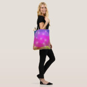 Tote Bag Abstract Geometric Crystal Mosaic in Pink (Sur le modèle)