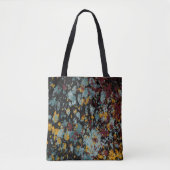 Tote Bag Abstract Graffiti Splatter Painting Art On Black (Devant)