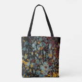 Tote Bag Abstract Graffiti Splatter Painting Art On Black (Dos)