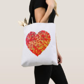 Tote Bag Abstract Heart Confetti Art (De près)