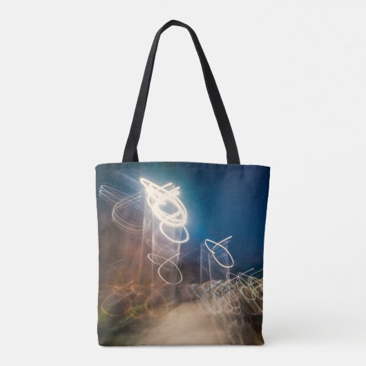 Tote Bag Abstract Intentional Camera Movement Night Light T (Dos)