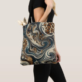 Tote Bag Abstract Leopard Print Swirl (De près)