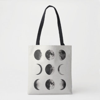 Tote Bag Abstract Moon Phases Wall Art Poster | Minimal Cel