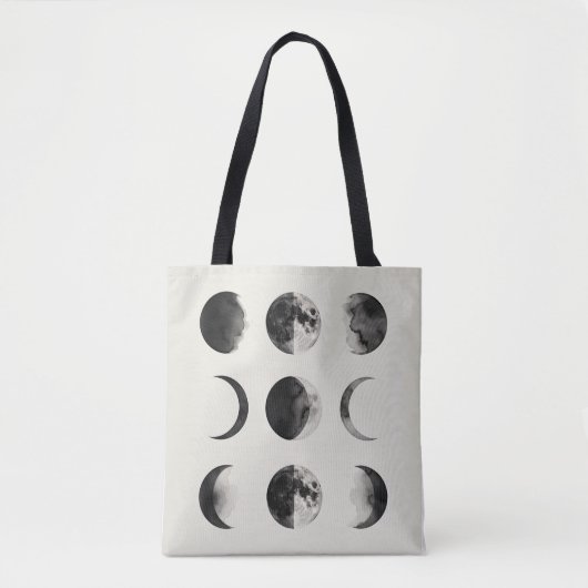 Tote Bag Abstract Moon Phases Wall Art Poster | Minimal Cel (Devant)