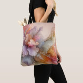 Tote Bag Abstract Pastel Lavender Floral Cloud Landscape (De près)