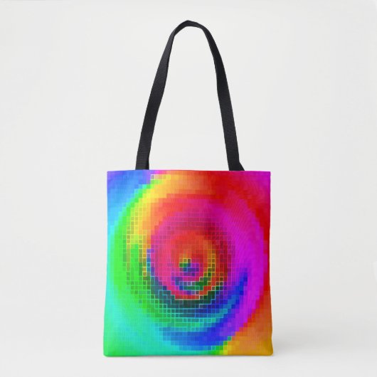 Tote Bag abstract pattern, multicolored geometric wallpaper (Devant)