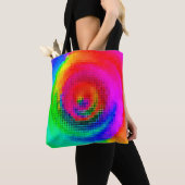 Tote Bag abstract pattern, multicolored geometric wallpaper (De près)
