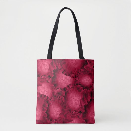 Tote Bag Abstract red roses poppy flowers floral romantic (Devant)
