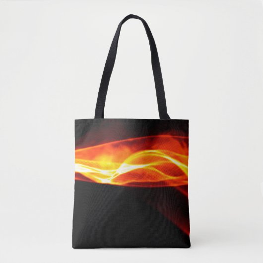 Tote Bag Abstract red smoke Fire over black background. Wav (Devant)