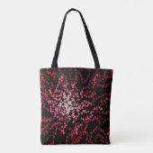 Tote Bag Abstract Splatter Dots Of Pinks And Reds Pattern (Dos)