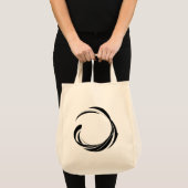 Tote Bag Abstract Swirl Circle Design – curved ring artwork (Devant (produit))