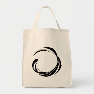 Tote Bag Abstract Swirl Circle Design – curved ring artwork