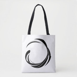 Tote Bag Abstract Swirl Circle Design – curved ring artwork