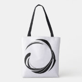 Tote Bag Abstract Swirl Circle Design – curved ring artwork (Dos)