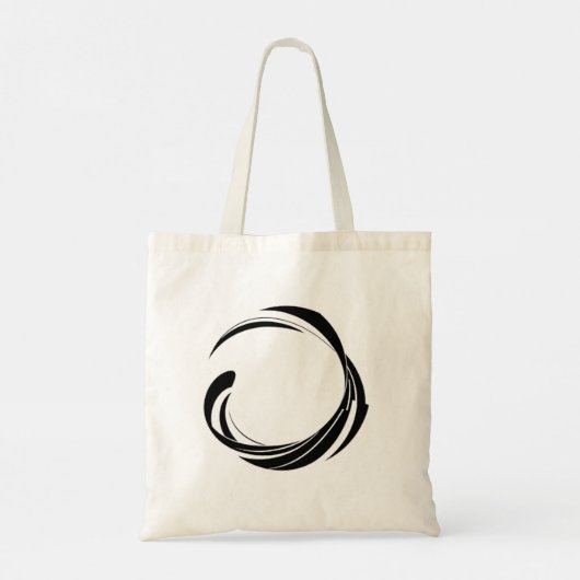 Tote Bag Abstract Swirl Circle Design – curved ring artwork (Dos)