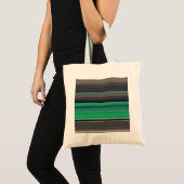 Tote Bag Abstrait #1 : Vert et gris (Devant (produit))
