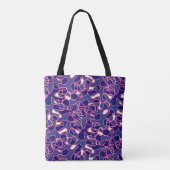 Tote Bag Abstrait 290523 Deep Navy, Red and White (Dos)