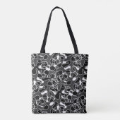 Tote Bag Abstrait 290523 noir et blanc (Dos)