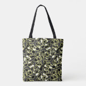 Tote Bag Abstrait 290523 Noir, Jaune et Blanc (Dos)