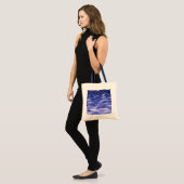 Tote Bag Abstrait #3 : Bleu shimmer (Devant (modèle))