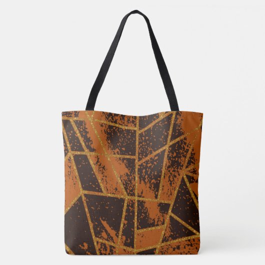 Tote Bag Abstrait #944 Brown (Dos)