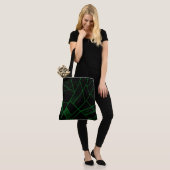 Tote Bag Abstrait #948 Vert (Sur le modèle)