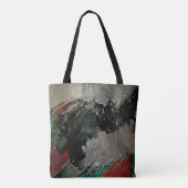 Tote Bag Abstrait artistique Glam Faux Glitterie or (Dos)