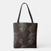 Tote Bag Abstrait atomique noir rétro (Dos)