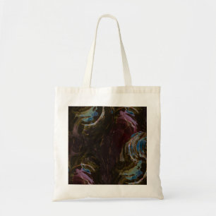 Tote Bag Abstrait atomique noir rétro