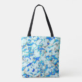 Tote Bag Abstrait blanc et bleu (Dos)
