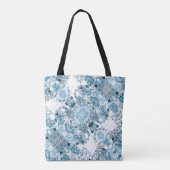 Tote Bag Abstrait bleu moderne (Dos)