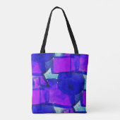 Tote Bag abstrait 'bleu & violet' (Dos)