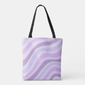 Tote Bag Abstrait bleu violet Super Motif liquide à bande (Dos)