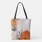 Tote Bag Abstrait Boho Feuilles Fourre-tout (Dos)