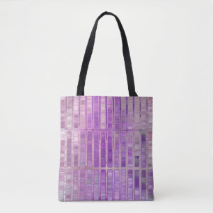 Tote Bag Abstrait brillant en mosaïque violet arrière - pla