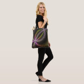 Tote Bag Abstrait brillant Trippy coloré 3D Fractal Art (Sur le modèle)