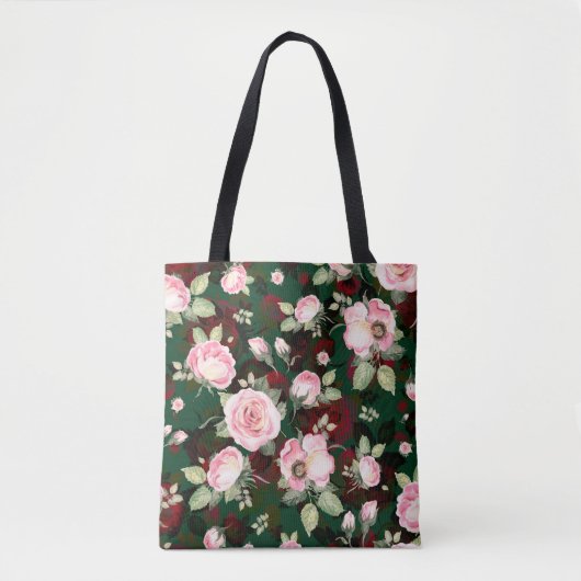 Tote Bag Abstrait continu joli motif tiré fleurir ou (Devant)