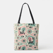 Tote Bag Abstrait de chats du milieu du siècle (Dos)