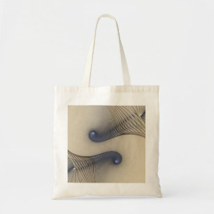 Tote Bag Abstrait de la spirale bleue entrelacée