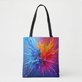 Tote Bag Abstrait de projection de peinture dynamique (Devant)