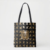 Tote Bag Abstrait d'or géométrique (Devant)