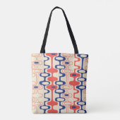 Tote Bag Abstrait du milieu du siècle : design moderne et t (Dos)