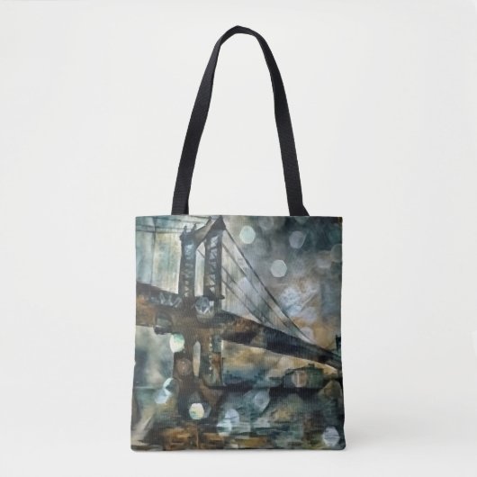 Tote Bag Abstrait du pont de Manhattan (Devant)