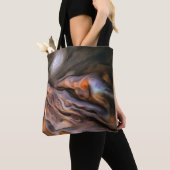 Tote Bag Abstrait d'une beauté obsédante en ocre et brun (De près)