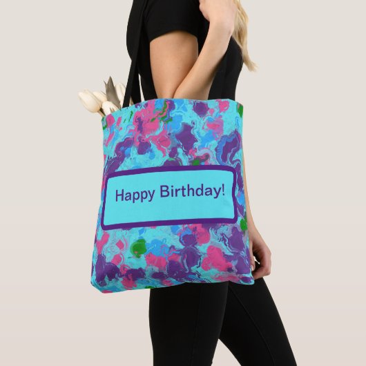 Tote Bag Abstrait éclaboussé de sirène (De près)