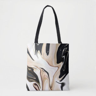 Tote Bag Abstrait élégant rétro couleurs texture fluide num